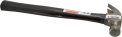 Stanley - 7/16 Lb Head, Curved Claw Nail Hammer - 11-1/2" OAL, Carbon Steel Head, Smooth Face, Wood Handle - Apex Tool & Supply