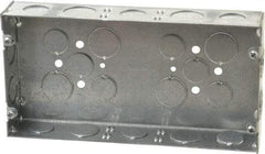 Cooper Crouse-Hinds - 3 Gang, (24) 1/2 & 3/4" Knockouts, Steel Rectangle Wall Box - 4-1/2" Overall Height x 8-5/8" Overall Width x 1-5/8" Overall Depth - Apex Tool & Supply