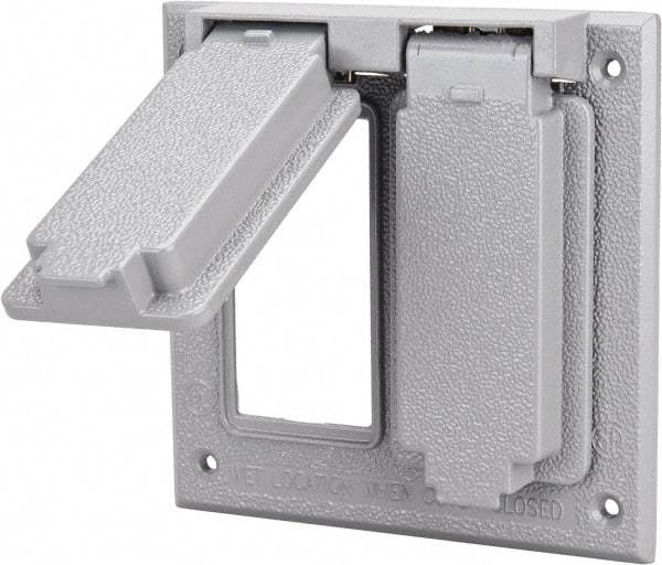 Cooper Crouse-Hinds - Electrical Outlet Box Aluminum Weatherproof Cover - Includes Gasket - Apex Tool & Supply