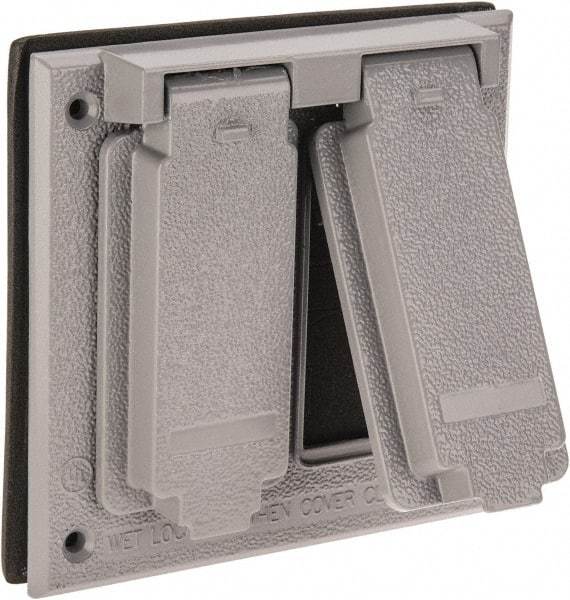Cooper Crouse-Hinds - Electrical Outlet Box Aluminum Weatherproof Cover - Includes Gasket - Apex Tool & Supply