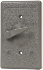 Cooper Crouse-Hinds - Electrical Outlet Box Aluminum Extended Switch Cover - Includes Gasket Stamped - Apex Tool & Supply