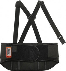 Ergodyne - Size M, Elastic Belt with Adjustable Shoulder Straps - 30 to 34" Waist, 9" Wide, Detachable Strap, Black - Apex Tool & Supply