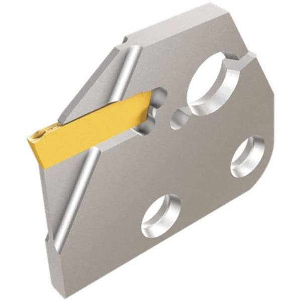 Iscar - Left Hand, 1.4mm Insert Width, 0.63 Inch Max Depth of Cut, Indexable Cutoff and Grooving Support Blade - DGAD 1.4B-D16 - Apex Tool & Supply