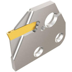 Iscar - Left Hand, 1.4mm Insert Width, 0.63 Inch Max Depth of Cut, Indexable Cutoff and Grooving Support Blade - DGAD 1.4B-D16 - Apex Tool & Supply