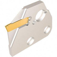 Iscar - Left Hand, 2.5mm Insert Width, Indexable Cutoff and Grooving Support Blade - DGAD 2B-D20 - Apex Tool & Supply