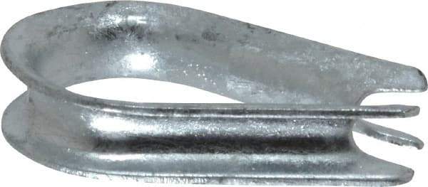 Value Collection - 1/4" Wire Rope Thimble Clip - Steel, Galvanized - Apex Tool & Supply