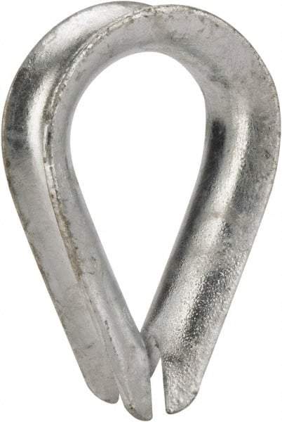 Value Collection - 1/2" Wire Rope Thimble Clip - Steel, Galvanized - Apex Tool & Supply
