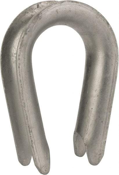 Made in USA - 1" Wire Rope Thimble Clip - Steel, Galvanized - Apex Tool & Supply