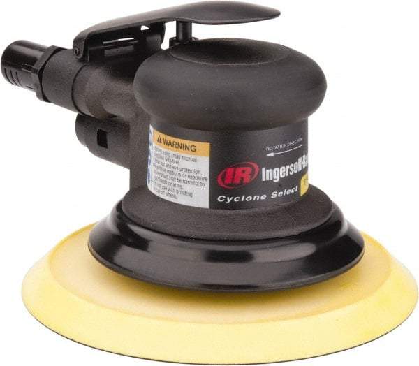 Ingersoll-Rand - 12,000 OPM, 15.8 CFM Air Consumption, Palm Air Orbital Sander - Round Pad, 1/4 NPT Inlet - Apex Tool & Supply