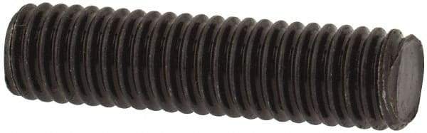 Value Collection - M5x0.8 20mm OAL Fully Threaded Stud - Carbon Steel, Plain Finish, Metric - Apex Tool & Supply