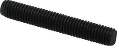 Value Collection - M8x1.25 50mm OAL Fully Threaded Stud - Carbon Steel, Plain Finish, Metric - Apex Tool & Supply