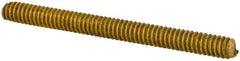 Value Collection - #2-56 1" OAL Fully Threaded Stud - Brass, Plain Finish - Apex Tool & Supply