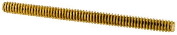 Value Collection - #4-40 1-1/2" OAL Fully Threaded Stud - Brass, Plain Finish - Apex Tool & Supply