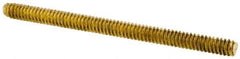 Value Collection - #6-32 2" OAL Fully Threaded Stud - Brass, Plain Finish - Apex Tool & Supply