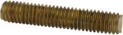 Value Collection - #10-32 1" OAL Fully Threaded Stud - Brass, Plain Finish - Apex Tool & Supply
