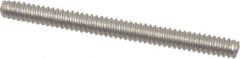 Value Collection - #6-32 1-1/2" OAL Fully Threaded Stud - Stainless Steel, Plain Finish - Apex Tool & Supply