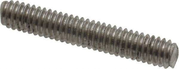 Value Collection - #8-32 1" OAL Fully Threaded Stud - Stainless Steel, Plain Finish - Apex Tool & Supply