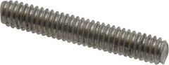 Value Collection - #8-32 1" OAL Fully Threaded Stud - Stainless Steel, Plain Finish - Apex Tool & Supply