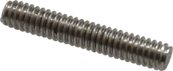 Value Collection - 1/4-20 1-1/2" OAL Fully Threaded Stud - Stainless Steel, Plain Finish - Apex Tool & Supply
