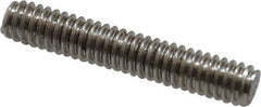 Value Collection - 1/4-20 1-1/2" OAL Fully Threaded Stud - Stainless Steel, Plain Finish - Apex Tool & Supply