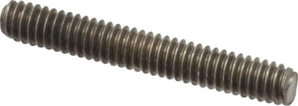 Value Collection - 1/4-20 1-3/4" OAL Fully Threaded Stud - Stainless Steel, Plain Finish - Apex Tool & Supply