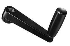 Value Collection - 1.38" Hub Diam x 1.02" Hub Height Crank Handle - 1/2" Round Bore, Aluminum Black Powder Crank Body - Apex Tool & Supply