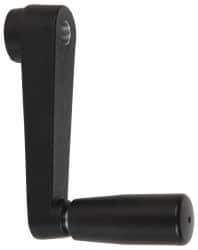Value Collection - 0.91" Hub Diam x 0.55" Hub Height Crank Handle - 3/8" Round Bore, Aluminum Black Powder Crank Body - Apex Tool & Supply
