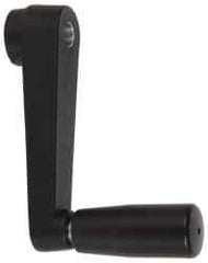 Value Collection - 0.91" Hub Diam x 0.55" Hub Height Crank Handle - 3/8" Round Bore, Aluminum Black Powder Crank Body - Apex Tool & Supply