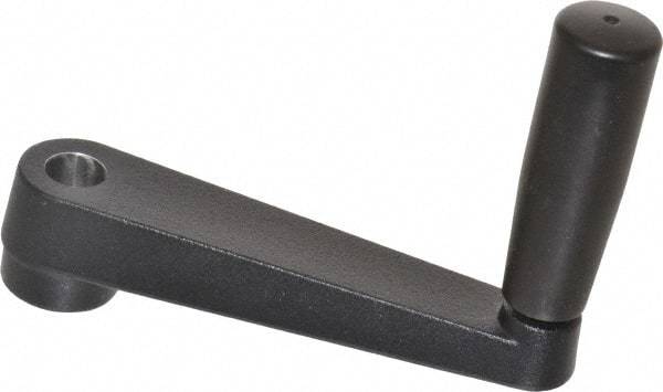 Value Collection - 1.26" Hub Diam x 0.87" Hub Height Crank Handle - 5/8" Round Bore, Aluminum Black Powder Crank Body - Apex Tool & Supply