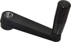 Value Collection - 1.06" Hub Diam x 0.67" Hub Height Crank Handle - 1/2" Square Bore, Aluminum Black Powder Crank Body - Apex Tool & Supply