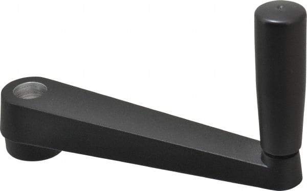 Value Collection - 1.38" Hub Diam x 1.02" Hub Height Crank Handle - 3/4" Round Bore, Aluminum Black Powder Crank Body - Apex Tool & Supply