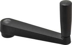 Value Collection - 1.38" Hub Diam x 1.02" Hub Height Crank Handle - 3/4" Round Bore, Aluminum Black Powder Crank Body - Apex Tool & Supply