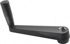 Value Collection - 1.4" Hub Diam x 1.02" Hub Height Crank Handle - 3/4" Square Bore, Aluminum Black Powder Crank Body - Apex Tool & Supply