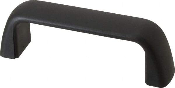 J.W. Winco - 105mm Center to Center, Black Matte Finish Plastic Pull Handle - 29mm Long, 37mm High - Apex Tool & Supply