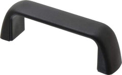 J.W. Winco - 105mm Center to Center, Black Matte Finish Plastic Pull Handle - 29mm Long, 37mm High - Apex Tool & Supply
