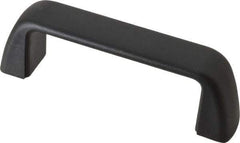 J.W. Winco - 110mm Center to Center, Black Matte Finish Plastic Pull Handle - 32mm Long, 40mm High - Apex Tool & Supply