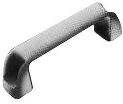 J.W. Winco - 117mm Center to Center, Black Matte Finish Plastic Pull Handle - 34mm Long, 41mm High - Apex Tool & Supply