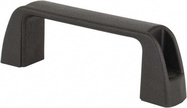 J.W. Winco - 3.68" Center to Center, Black Matte Finish Plastic Pull Handle - 1.18" Long, 1.42" High - Apex Tool & Supply