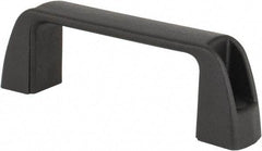 J.W. Winco - 3.68" Center to Center, Black Matte Finish Plastic Pull Handle - 1.18" Long, 1.42" High - Apex Tool & Supply