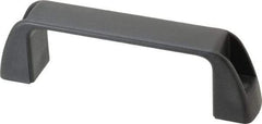 J.W. Winco - 5.2" Center to Center, Black Matte Finish Plastic Pull Handle - 1.46" Long, 1.77" High - Apex Tool & Supply