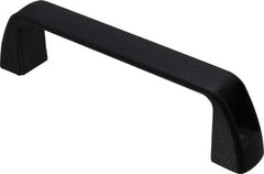 J.W. Winco - 7.05" Center to Center, Black Matte Finish Plastic Pull Handle - 1.65" Long, 1.97" High - Apex Tool & Supply