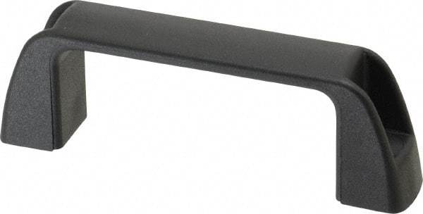 J.W. Winco - 95.5mm Center to Center, Black Matte Finish Plastic Pull Handle - 30mm Long, 36mm High - Apex Tool & Supply