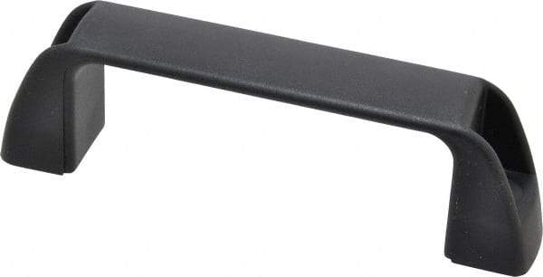 J.W. Winco - 117mm Center to Center, Black Matte Finish Plastic Pull Handle - 34mm Long, 41mm High - Apex Tool & Supply