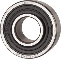 SKF - 15mm Bore Diam, 35mm OD, Double Seal Self Aligning Radial Ball Bearing - 14mm Wide, 2 Rows, Round Bore, 459 Lb Static Capacity, 1,960 Lb Dynamic Capacity - Apex Tool & Supply