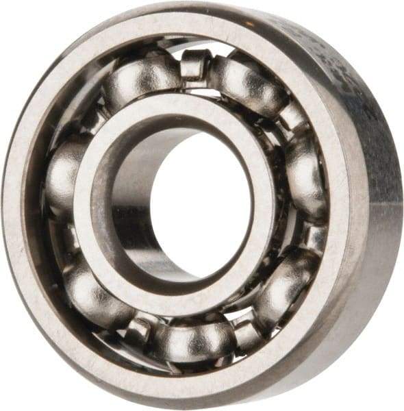 SKF - 3/16" Bore Diam, 1/2" OD, Open Deep Groove Radial Ball Bearing - 5/32" Wide, 1 Row, Round Bore, 110 Lb Static Capacity, 215 Lb Dynamic Capacity - Apex Tool & Supply