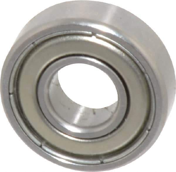 SKF - 1/4" Bore Diam, 5/8" OD, Double Shield Deep Groove Radial Ball Bearing - 0.196" Wide, 1 Row, Round Bore, 139 Lb Static Capacity, 332 Lb Dynamic Capacity - Apex Tool & Supply