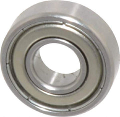 SKF - 1/4" Bore Diam, 5/8" OD, Double Shield Deep Groove Radial Ball Bearing - 0.196" Wide, 1 Row, Round Bore, 139 Lb Static Capacity, 332 Lb Dynamic Capacity - Apex Tool & Supply