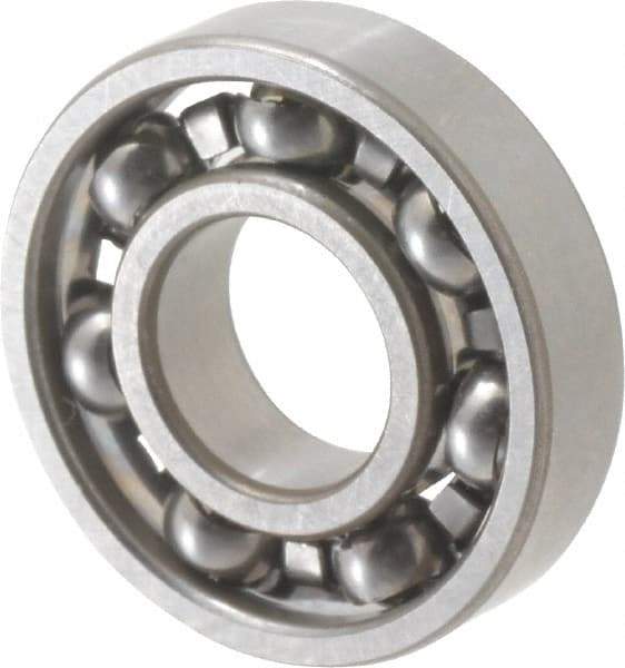 SKF - 3/8" Bore Diam, 7/8" OD, Open Deep Groove Radial Ball Bearing - 7/32" Wide, 1 Row, Round Bore, 301 Lb Static Capacity, 746 Lb Dynamic Capacity - Apex Tool & Supply