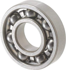 SKF - 3/8" Bore Diam, 7/8" OD, Open Deep Groove Radial Ball Bearing - 7/32" Wide, 1 Row, Round Bore, 301 Lb Static Capacity, 746 Lb Dynamic Capacity - Apex Tool & Supply