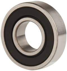 SKF - 1/2" Bore Diam, 1-1/8" OD, Double Seal Deep Groove Radial Ball Bearing - 5/16" Wide, 1 Row, Round Bore, 540 Lb Static Capacity, 1,140 Lb Dynamic Capacity - Apex Tool & Supply